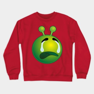 Funny Alien Monster ET Extraterrestrial Martian Green Man Emoji for Women, Men and Kids 18 Crewneck Sweatshirt